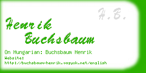 henrik buchsbaum business card